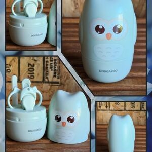 4-in-1 Baby Nail Kit with Cute Green Owl Case